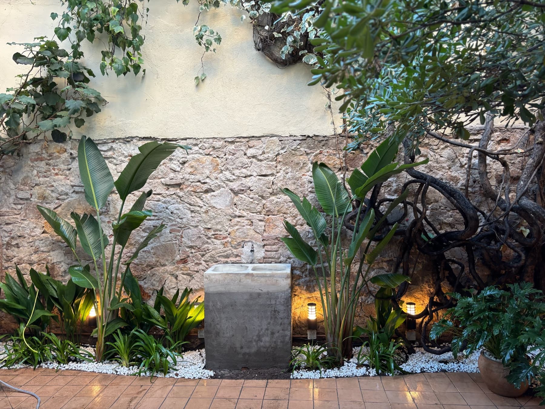 Patio interior verde